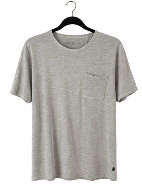John Varvatos Light Gray Pocket Short-Sleeve Tee